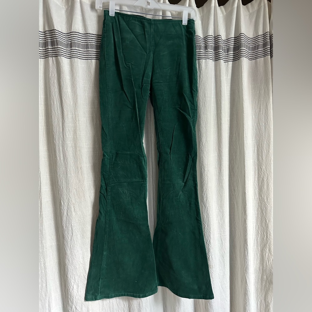 VICI Newbury Kustom Forest Green Flare Pants